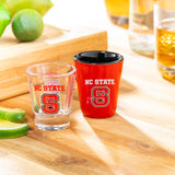 North Carolina State University 4-Piece Ceramic and Glass 2oz. Shot Glass Set - EG Collective - 801946180425