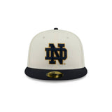 Notre Dame Fighting Irish 59FIFTY Fitted Hat - Cream & OTC - New Era - 