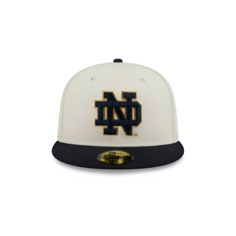 Notre Dame Fighting Irish 59FIFTY Fitted Hat - Cream & OTC - New Era - 