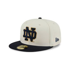 Notre Dame Fighting Irish 59FIFTY Fitted Hat - Cream & OTC - New Era - 