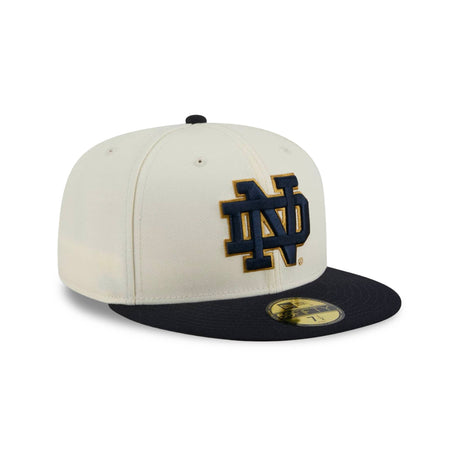 Notre Dame Fighting Irish 59FIFTY Fitted Hat - Cream & OTC - New Era - 
