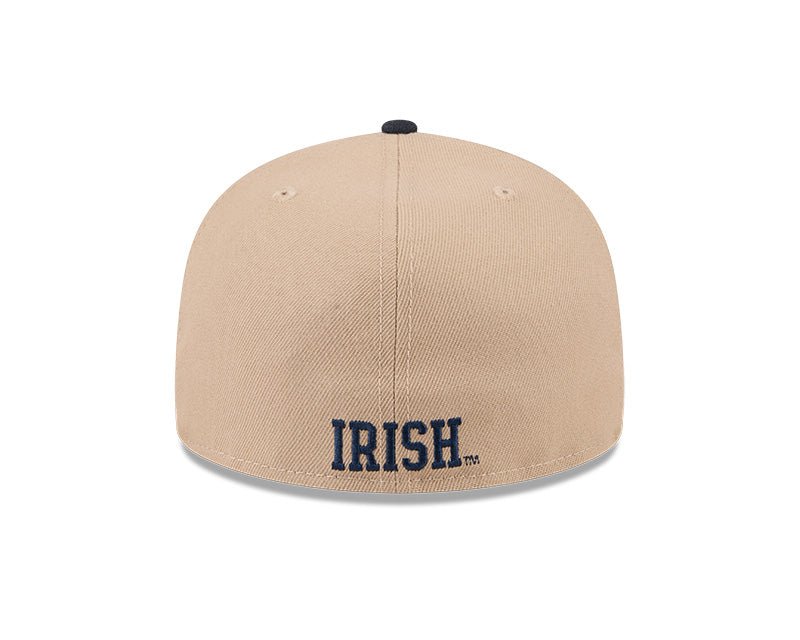Notre Dame Fighting Irish Camel & Navy 59FIFTY Fitted Hat - New Era - 