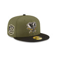 Oakland Athletics 50th Anniversary Patch Olive & Black "Field Issue" 59FIFTY Fitted Hat - New Era - 