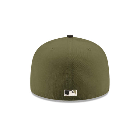 Oakland Athletics 50th Anniversary Patch Olive & Black "Field Issue" 59FIFTY Fitted Hat - New Era - 