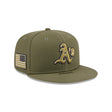 Oakland Athletics Armed Forces Day Olive Green 59FIFTY Fitted Hat - New Era - 37090240103