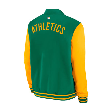 Oakland Athletics Authentic Collection Green Dugout Full Zip Bomber Jacket - New Era - 23100140101