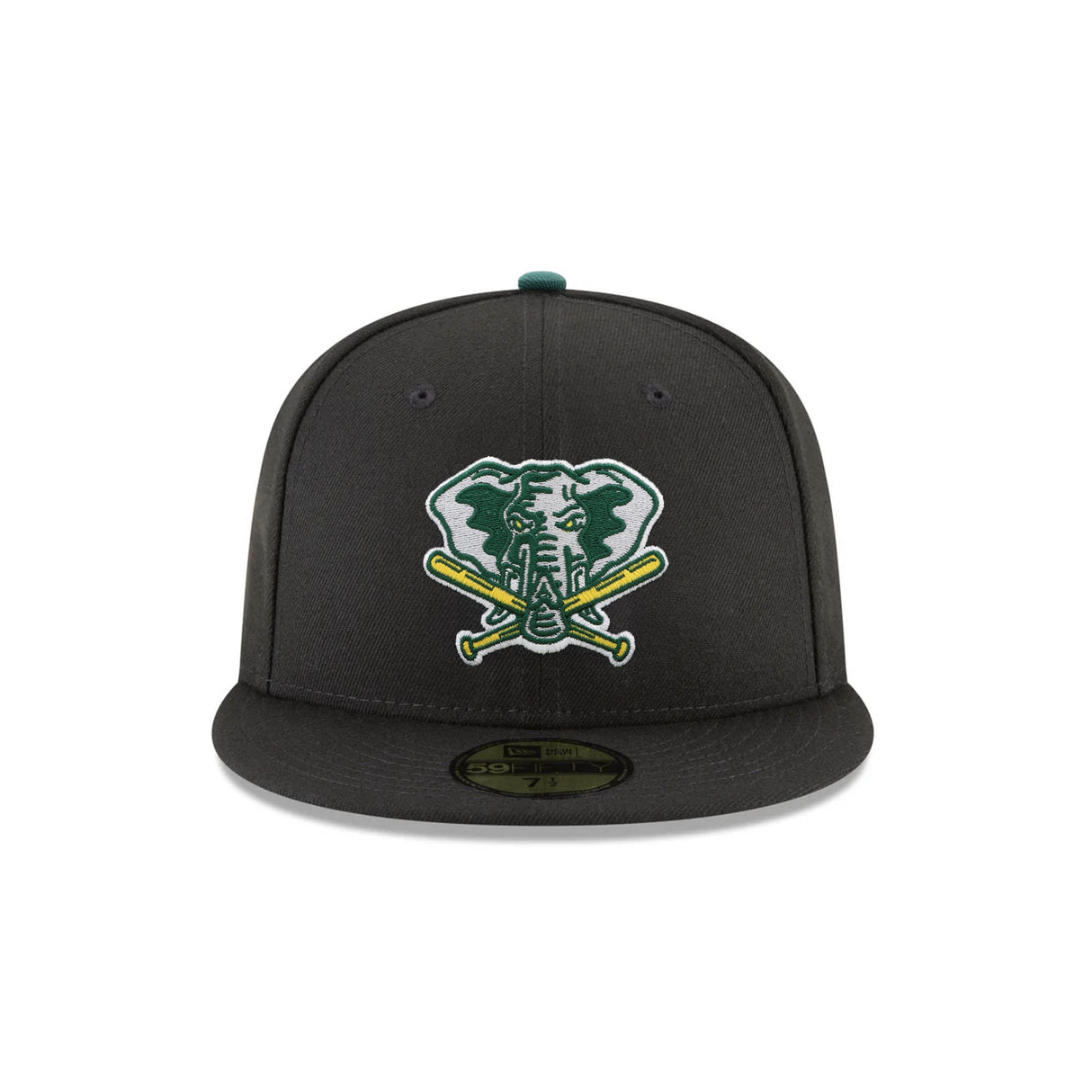 Oakland Athletics Cooperstown Elephant Logo Black 59FIFTY Fitted Hat - New Era - 23863140101