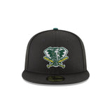 Oakland Athletics Cooperstown Elephant Logo Black 59FIFTY Fitted Hat - New Era - 23863140101