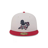 Oakland Athletics Cream/Red Independence Day 59FIFTY Fitted Hat - New Era - 