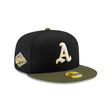 Oakland Athletics Inverse "Field Issue" Black & Olive 59FIFTY Fitted Hat - New Era - 