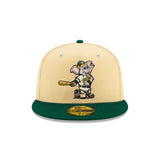 Oakland Athletics Mascot 100th Anniversary Patch 59FIFTY Fitted - Beige & Green - New Era - 