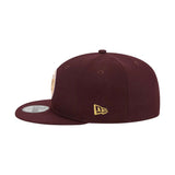 Oakland Athletics Metallic Gold Logo Maroon 59FIFTY Fitted Hat - New Era - 23863840101