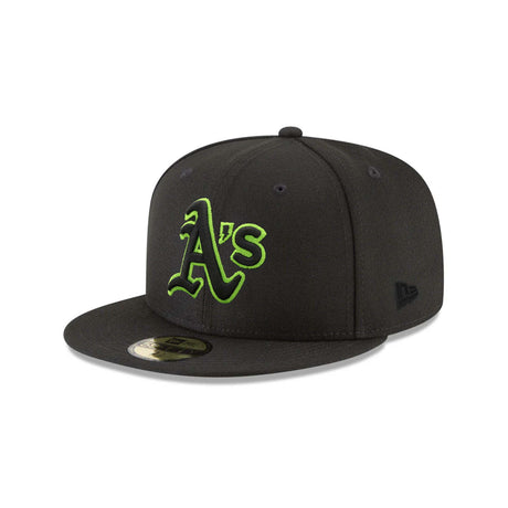 Oakland Athletics "POP COLOR" 59FIFTY Fitted - Green & Black - New Era - 
