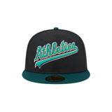 Oakland Athletics Retro Spring Training Black 59FIFTY Fitted Hat - New Era - 23052340101