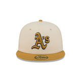 Oakland Athletics Two - Tone Cream & Gold 59FIFTY Fitted Hat - New Era - 23011040102