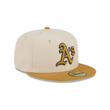 Oakland Athletics Two - Tone Cream & Gold 59FIFTY Fitted Hat - New Era - 23011040102