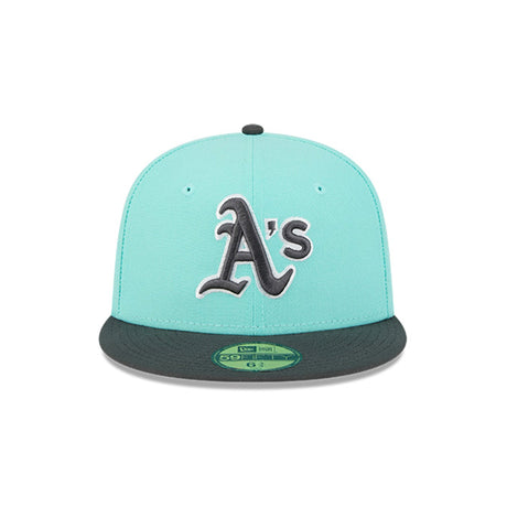Oakland Athletics Two - Tone Turquoise & Charcoal 59FIFTY Fitted Hat - New Era - 23010740101