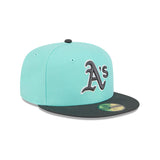 Oakland Athletics Two - Tone Turquoise & Charcoal 59FIFTY Fitted Hat - New Era - 23010740101