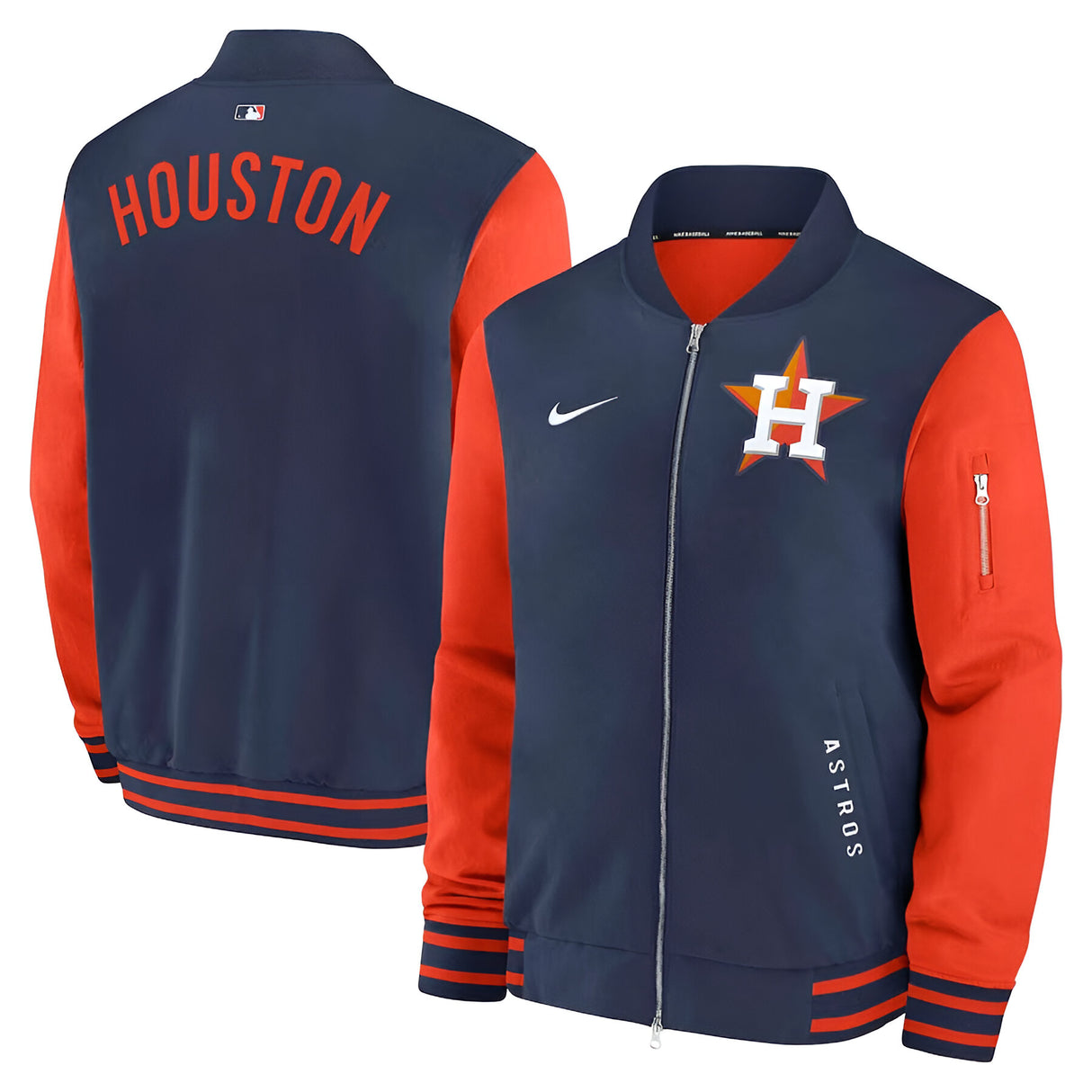 Nike Houston Astros Dugout Jacket - Orange & Navy