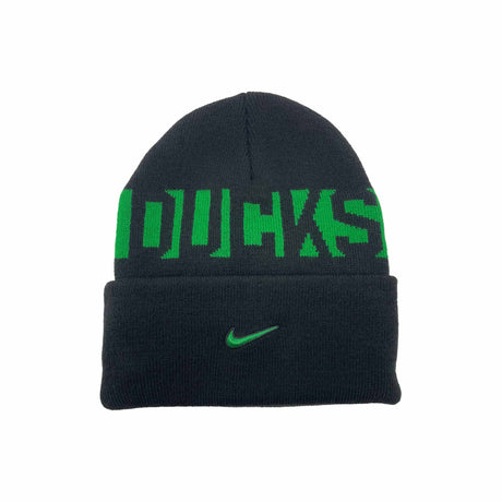 Oregon Ducks On - Field Cuffed Knit Beanie – Black/Green - Nike - 2306652