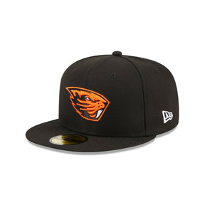 Oregon State Beavers Team Logo Black 59FIFTY Fitted Hat - New Era - 23480165301