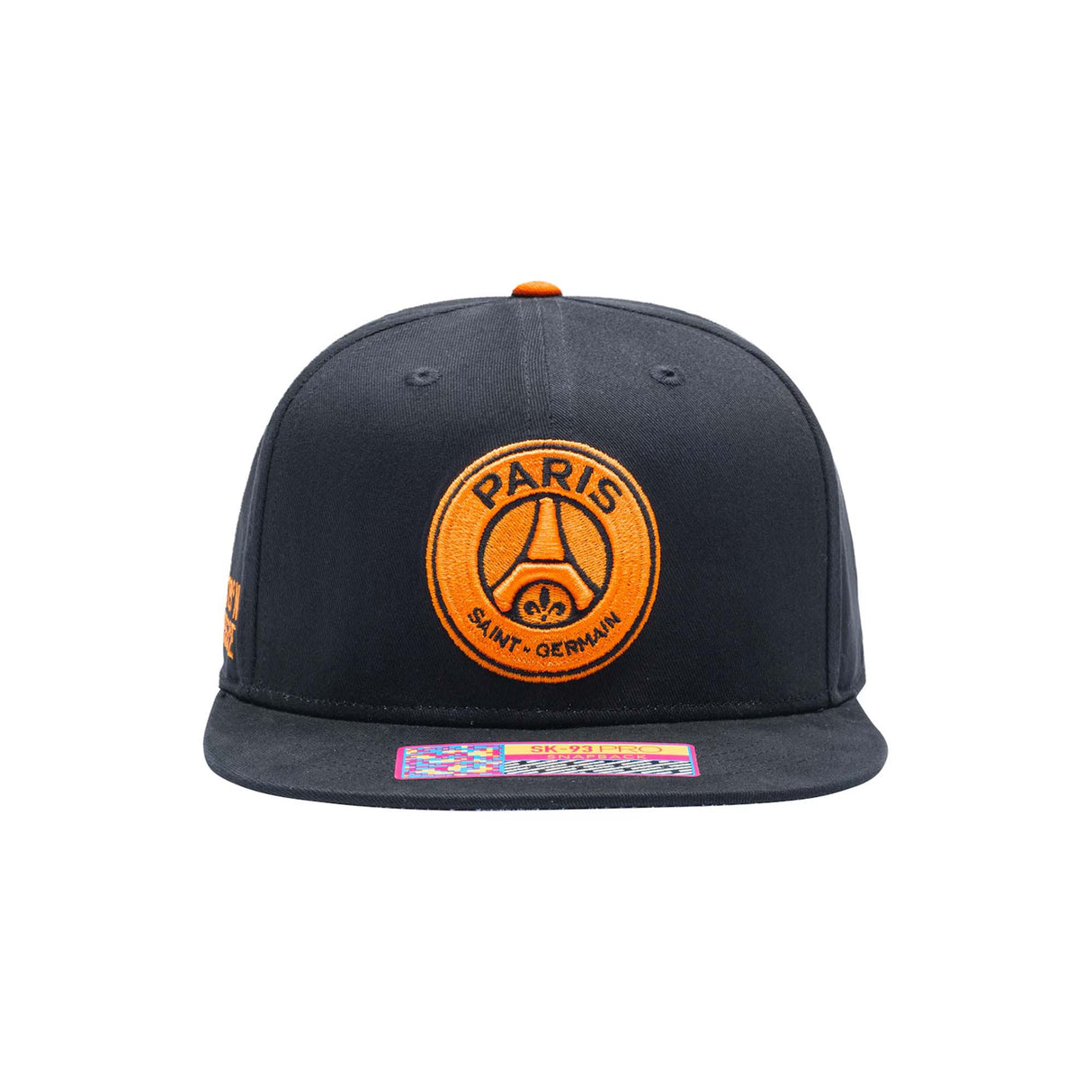 Paris Saint - Germain Black and Orange Locale Snapback Hat - Fan Ink - 156211953