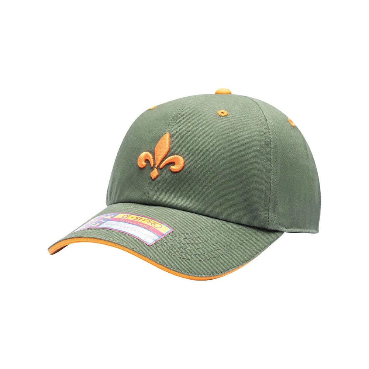 Paris Saint-Germain Fleur-de-Lis Olive Green Adjustable Hat - Fan Ink - 156210953