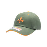 Paris Saint-Germain Fleur-de-Lis Olive Green Adjustable Hat - Fan Ink - 156210953