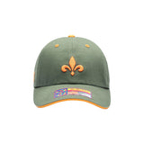 Paris Saint-Germain Fleur-de-Lis Olive Green Adjustable Hat - Fan Ink - 156210953