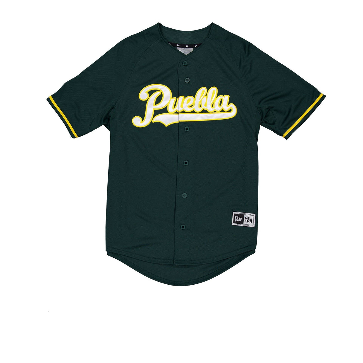 Pericos de Puebla Green & Yellow New Era Home Baseball Jersey - New Era - 