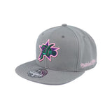 Philadelphia 76ers 2002 All - Star Side Patch Gray & Purple Fitted Hat - Mitchell & Ness - 31002201