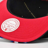 Philadelphia 76ers Black Hardwood Classics Underbrim Graphic Snapback Hat - Mitchell & Ness - 