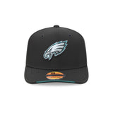 Philadelphia Eagles 2026 NFL Sideline Collection Black 9SEVENTY Stretch-Snap Hat - New Era - 23850511407