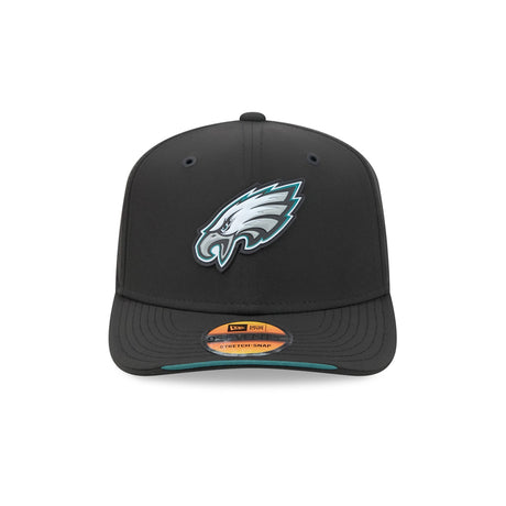 Philadelphia Eagles 2026 NFL Sideline Collection Black 9SEVENTY Stretch-Snap Hat - New Era - 23850511407