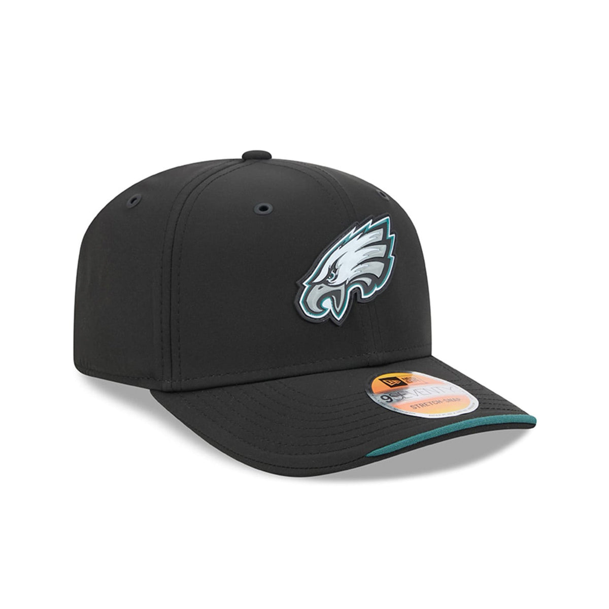 Philadelphia Eagles 2026 NFL Sideline Collection Black 9SEVENTY Stretch-Snap Hat - New Era - 23850511407