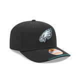 Philadelphia Eagles 2026 NFL Sideline Collection Black 9SEVENTY Stretch-Snap Hat - New Era - 23850511407