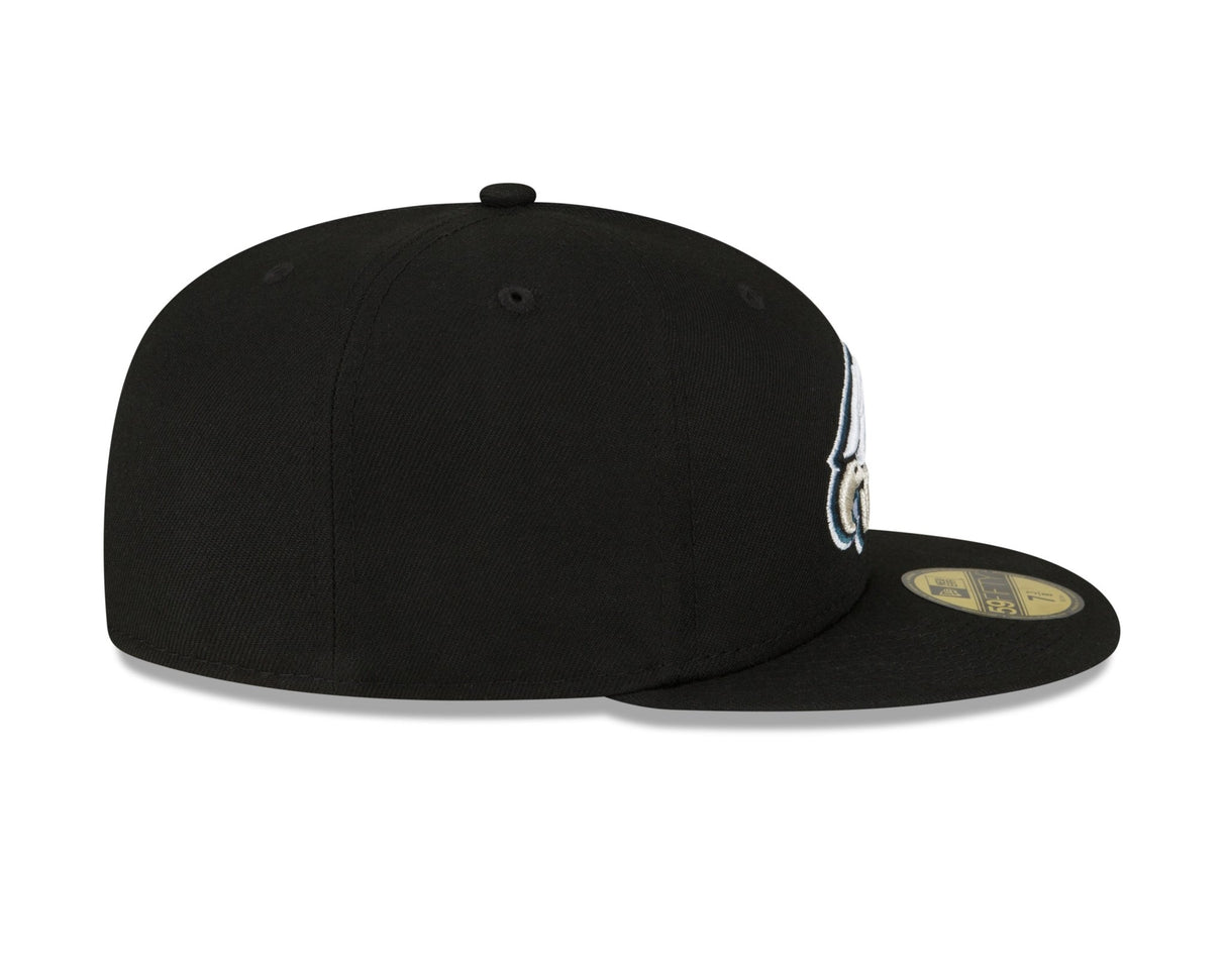 Philadelphia Eagles Authentic Collection Black & White 59FIFTY Fitted - New Era - 