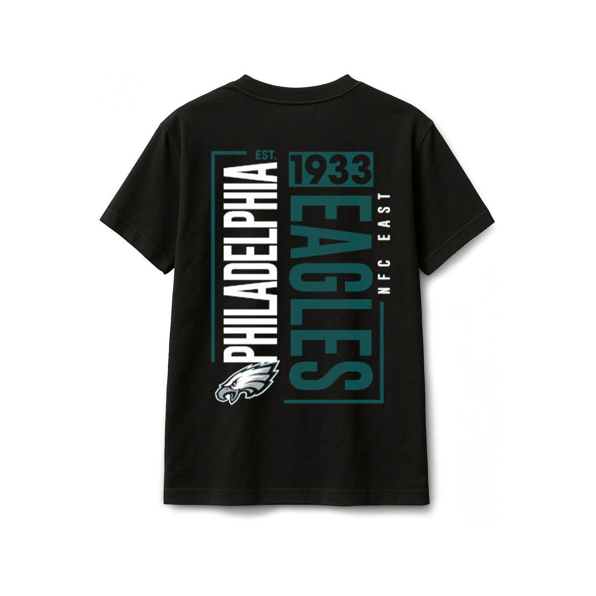 Philadelphia Eagles Black New Era 2 - Hit Boxy T-Shirt - New Era - 