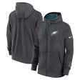 Philadelphia Eagles Nike Anthracite Primetime Club Full - Zip Hoodie - Nike - 