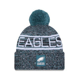 Philadelphia Eagles Script Pom Cuffed Knit Beanie - New Era - 