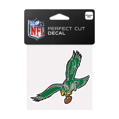 Philadelphia Eagles Throwback Flying Eagle Logo 4x4 Perfect Cut Decal - Wincraft - 3210114