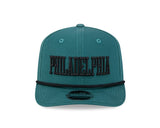 Philadelphia Eagles Wordmark Green 9SEVENTY Rope Stretch - Snap Hat - New Era - 237404114