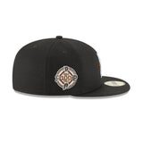 Philadelphia Phillies 100th Anniversary Side Patch Black 59FIFTY Fitted Hat - New Era - 23330142001