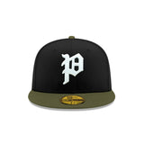 Philadelphia Phillies 1925 Liberty Bell Side Patch Black & Olive 59FIFTY Fitted Hat - New Era - 23862142001