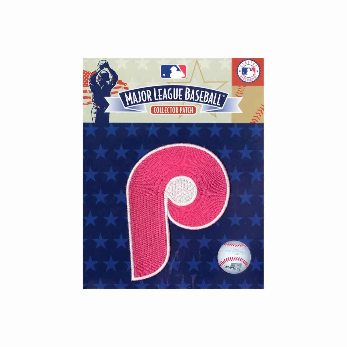 Philadelphia Phillies Pink “P” Mothers Day Embroidered Patch - The Emblem Source - 