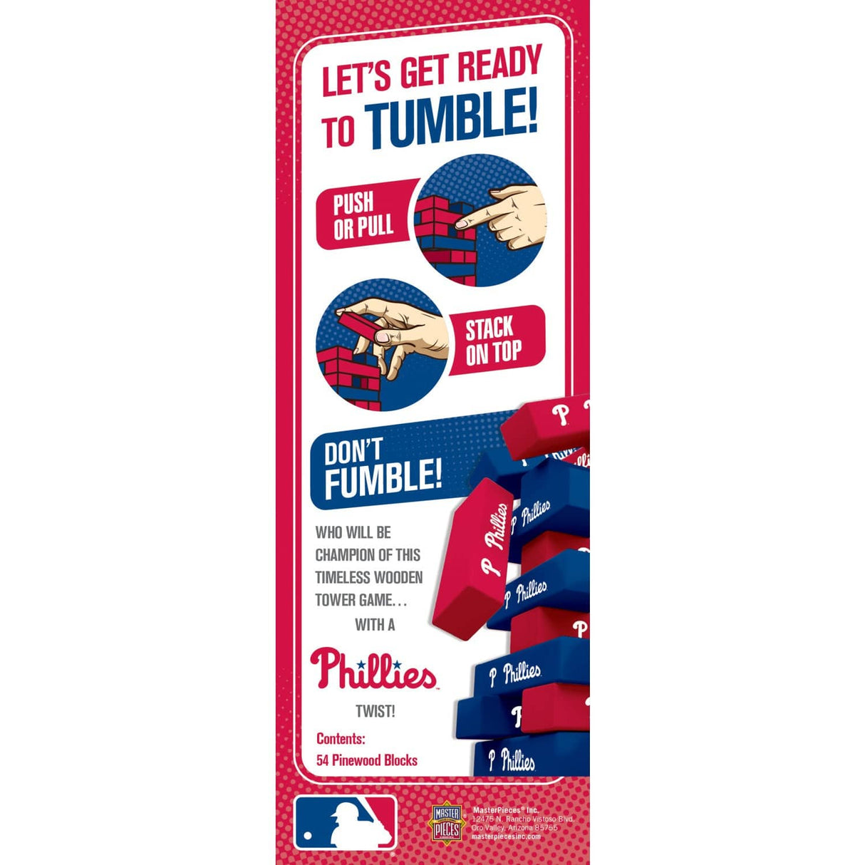 Philadelphia Phillies Tumble Tower - MasterPieces Puzzle Company INC - 705988021350