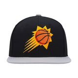 Phoenix Suns Black and Gray Core Classics Essentials Snapback Hat - Mitchell & Ness - 