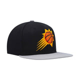 Phoenix Suns Black and Gray Core Classics Essentials Snapback Hat - Mitchell & Ness - 