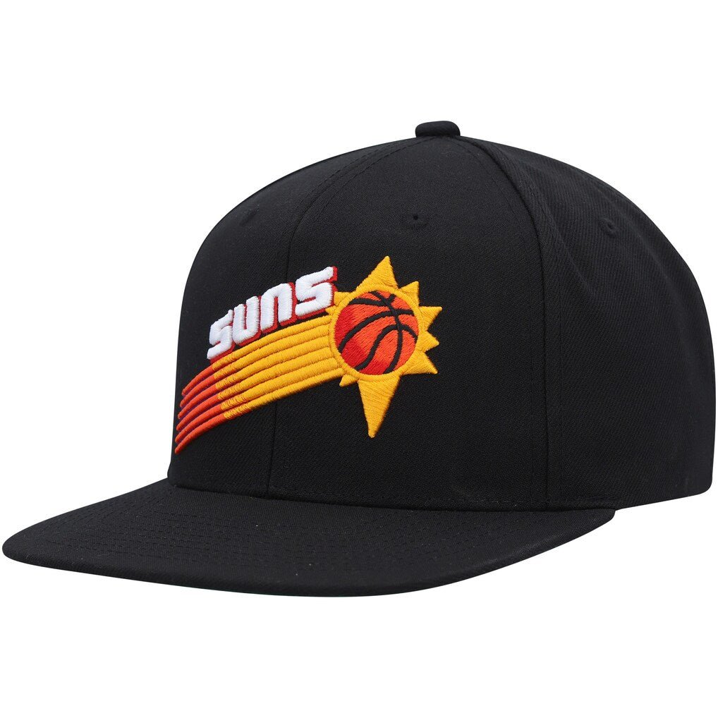 Phoenix Suns Black Hardwood Classics Essentials Snapback Hat - Mitchell & Ness - 