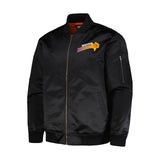 Phoenix Suns Black Hardwood Classics Vintage Logo Black Full - Zip Bomber Jacket - Mitchell & Ness - 22030322601
